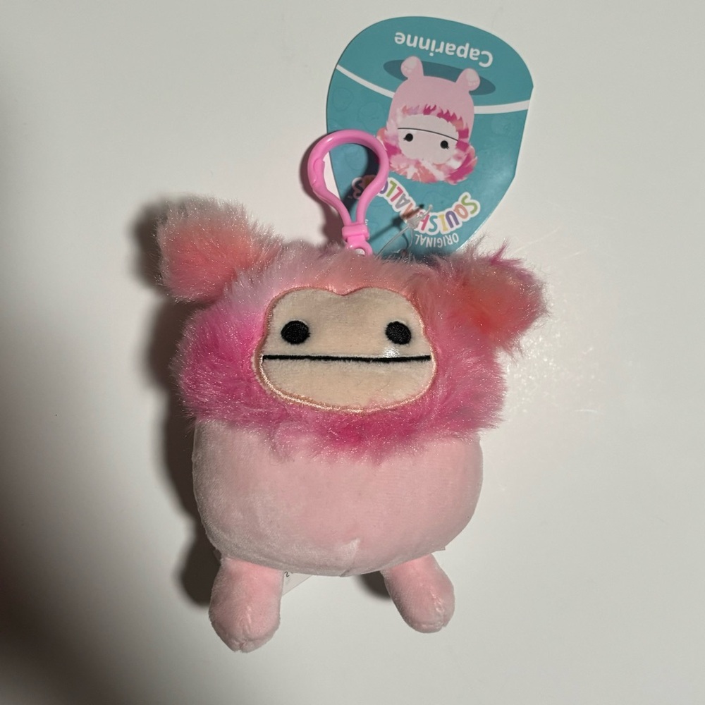Caparinne the Bigfoot Squishmallow Plush Clip Keychain NWT